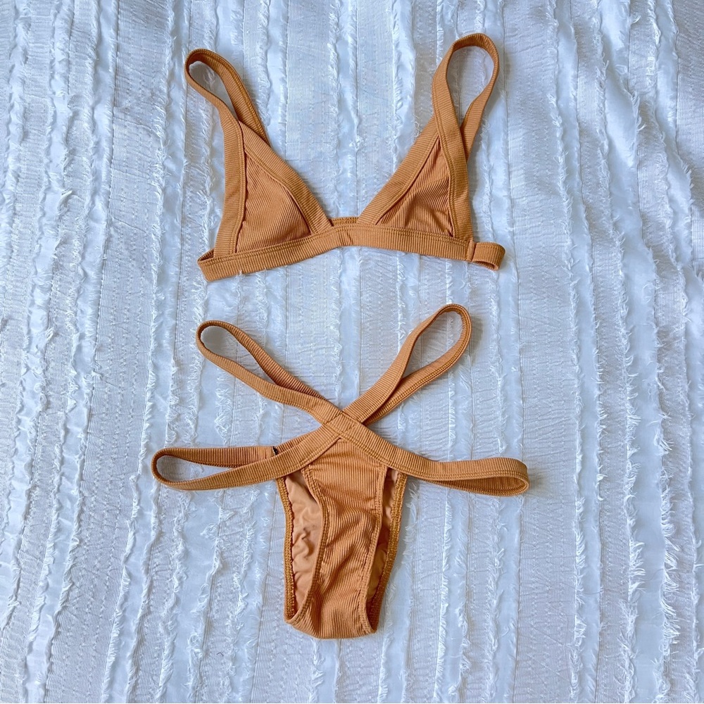 MINIMALE ANIMALE Strappy Tan Bikini Swimsuit XS